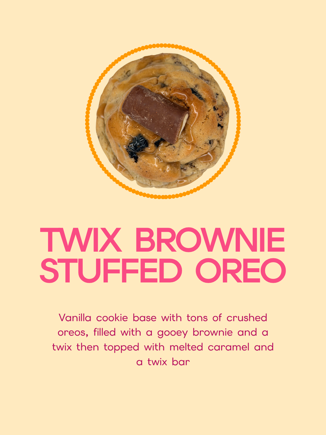 Twix Brownie Stuffed Oreo