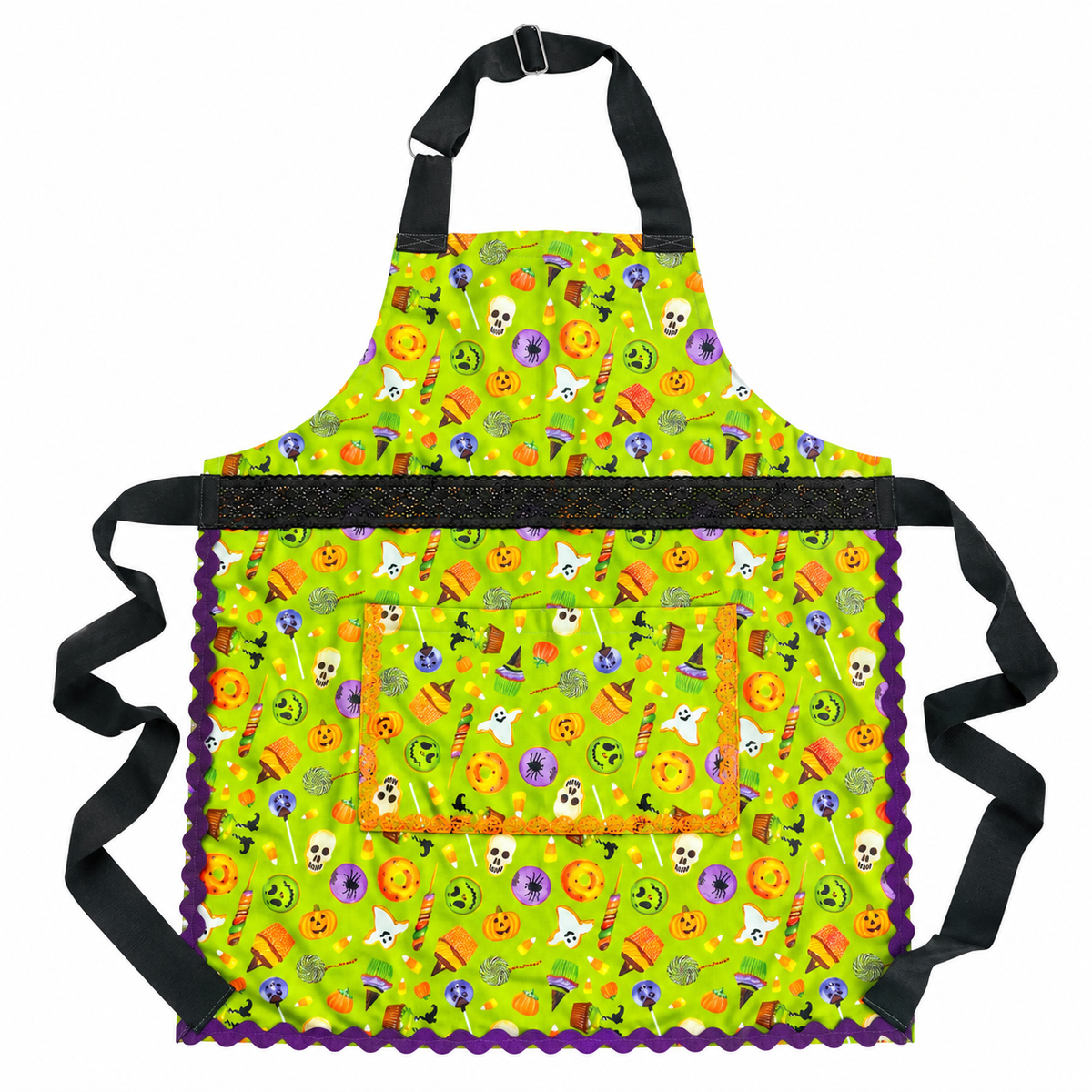 🎃 Sweet & Spooky Full Apron – Halloween Treat Edition