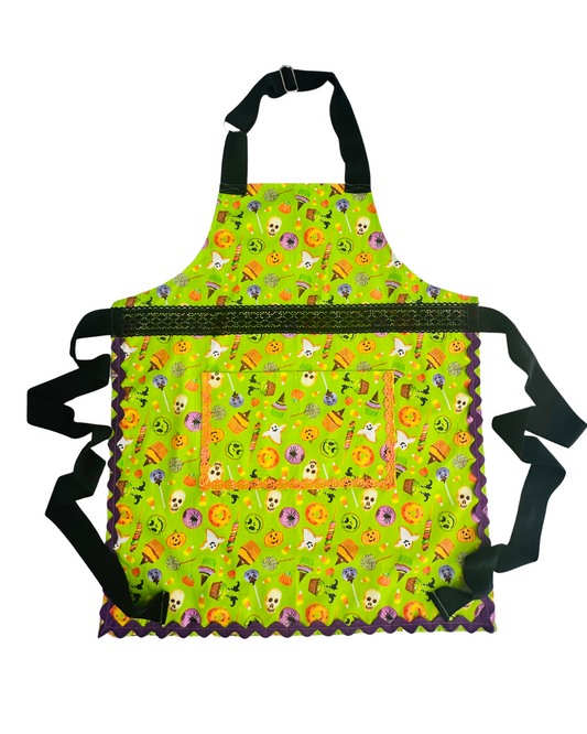 🎃 Sweet & Spooky Full Apron – Halloween Treat Edition