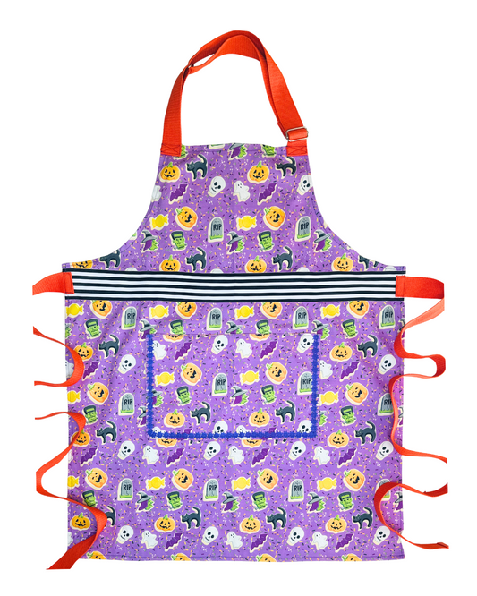 👻 Spooky Cute Full Apron – Candy & Creatures Edition